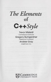 Cover of: The elements of C   style by 