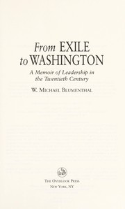 Cover of: From exile to Washington: a memoir of leadership in the twentieth century