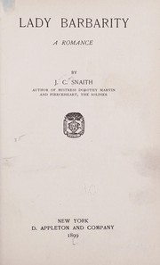 Cover of: Lady Barbarity by J. C. Snaith