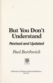 Cover of: But you don't understand