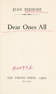 Cover of: Dear ones all.