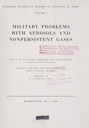 Cover of: Military problems with aerosols and nonpersistant gases
