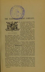 Cover of: The Barber-Surgeons' Company: an address delivered to the Hunterian Society of London