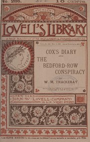 Cover of: Cox's diary