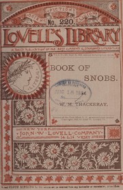 Cover of: The book of snobs