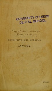 Cover of: Anatomy, descriptive and surgical