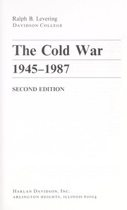 Cover of: The cold war, 1945-1987