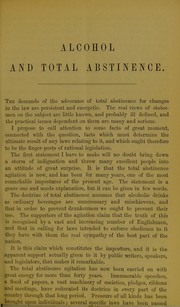 Cover of: Alcohol and total abstinence