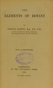 Cover of: The Elements of Botany