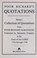 Cover of: Poor Richard's quotations, being a collection of quotations from Poor Richard almanacks, published by Benjamin Franklin in the years of our Lord, 1733 through 1758