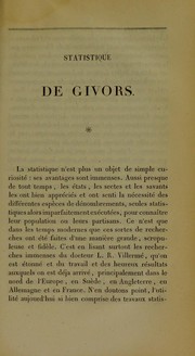 Statistique de Givors by J. L. Brachet