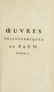 Cover of: ¿uvres philosophiques