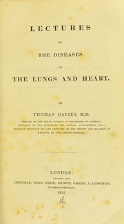 Cover of: Lectures on the diseases of the lungs and heart