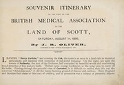 Cover of: Souvenir itinerary of the visit of the British Medical Association to the land of Scott, Saturday, August 1st, 1896