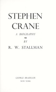 Cover of: Stephen Crane: a biography