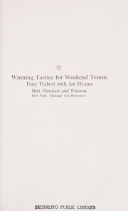 Cover of: Winning tactics for weekend tennis