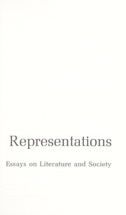 Cover of: Representations : essays on literature and society by 