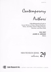 Cover of: Contemporary Authors New Revision Series, Vol. 29