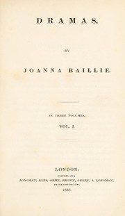 Cover of: Dramas by Joanna Baillie