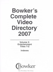 Cover of: Bowker's Complete Video Directory 2007 (Bowker's Complete Video Directory 4 Vol Set)