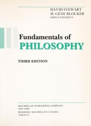 Cover of: Fundamentals of philosophy