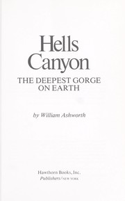 Cover of: Hells Canyon, the deepest gorge on earth