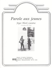 Parole aux jeunes by Joyce Block Lazarus