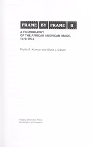 Cover of: Frame by Frame II: Filmography of the African American Image, 1978-94.