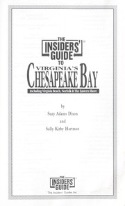 Cover of: The Insiders Guide to Virginia's Chesapeake Bay: Including Virginia Beach, Norfolk & the Eastern Shore (Insiders Guide)