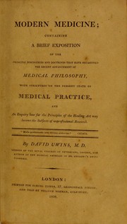 Cover of: Modern medicine | David Uwins