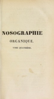 Cover of: Nosographie organique