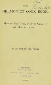 Cover of: The Delmonico cook book by Alexander Filippini