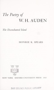 Cover of: The poetry of W. H. Auden: the disenchanted island.