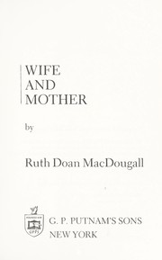 Cover of: Wife and mother
