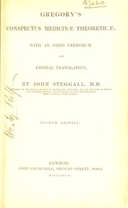 Cover of: Gregory's Conspectus medicin©Œ theoretic©Œ, with an ordo verborum and literal translation