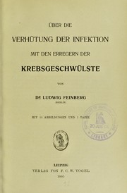 Cover of: ©ber die Verh©ơtung der Infektion mit den Erregern der Krebsgeschw©ơlste