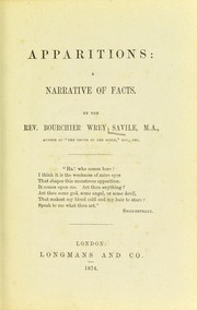 Cover of: Apparitions: a narrative of facts