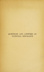 Cover of: Questions and answers on national insurance: a practical and clear handbook for all