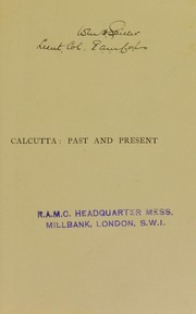 Cover of: Calcutta past and present