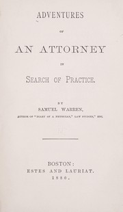 Cover of: Adventures of an attorney in search of practice