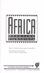 Cover of: Africa, opposing viewpoints