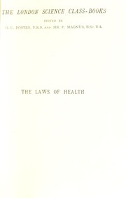 Cover of: The laws of health by Corfield, W. H.