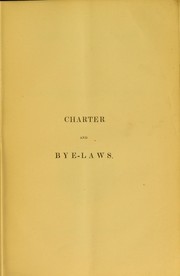Cover of: Charter and bye-laws of the Royal Medical and Chirurgical Society by Royal Medical and Chirurgical Society of London