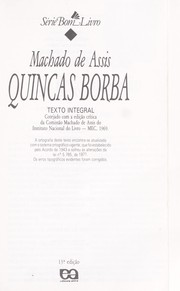 Cover of: Quincas Borba by Machado de Assis