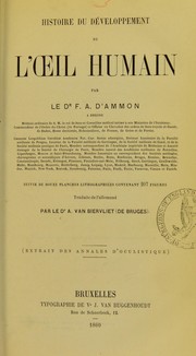 Cover of: Histoire du d©♭veloppement de l'oeil humain