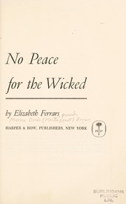 Cover of: No peace for the wicked by Elizabeth Ferrars