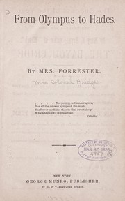 Cover of: From Olympus to Hades by Mrs Forrester