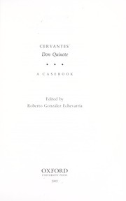 Cover of: Cervantes' Don Quixote : a casebook by 