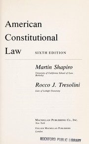 Cover of: American constitutional law