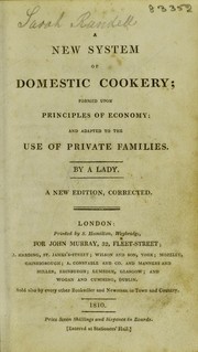 Cover of: A new system of domestic cookery by Maria Eliza Ketelby Rundell